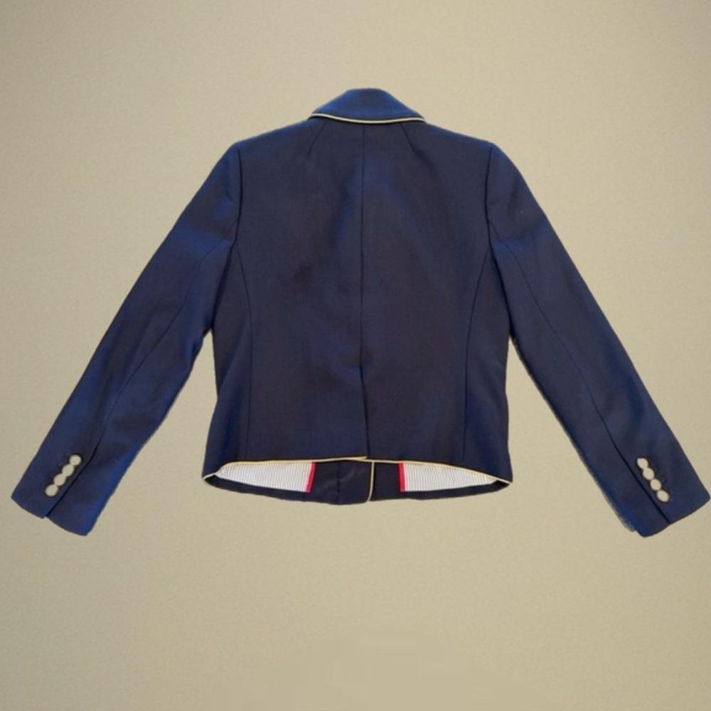 J. Crew Navy Blazer with Gold Accents